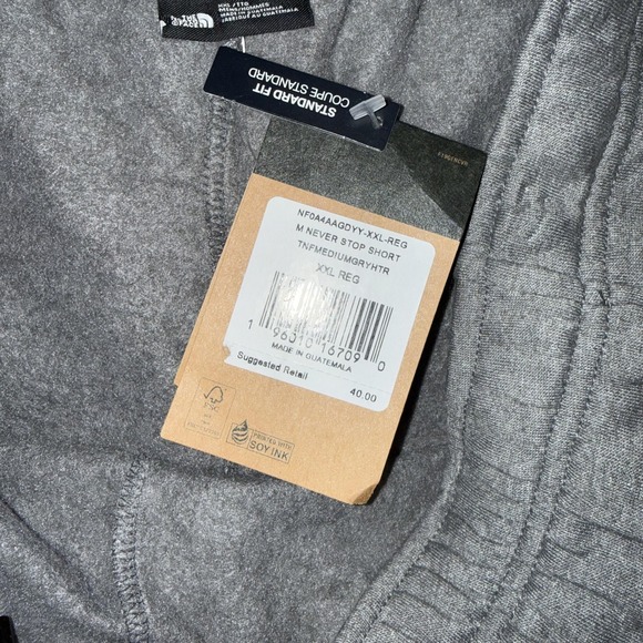 The North Face Shorts Mens 2XL Gray Never Stop Fleece Sweat Lounge Athletic - Picture 7 of 9